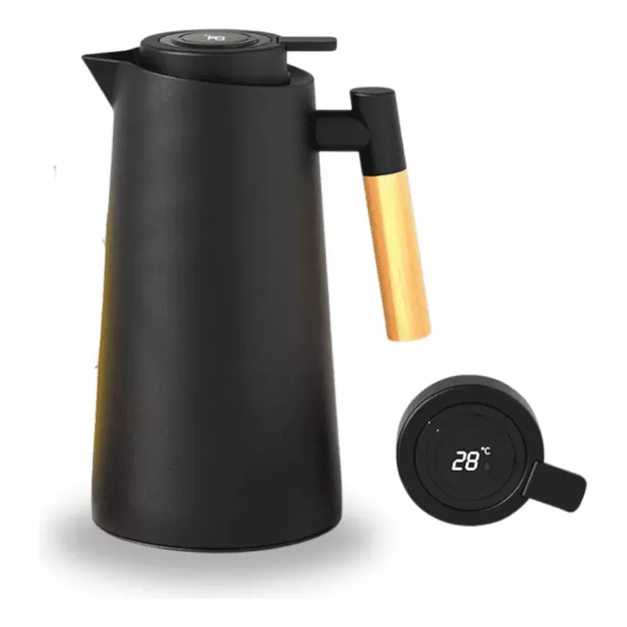 Garrafa Térmica 1 Litro Com Termômetro Led Para Chás / Café
